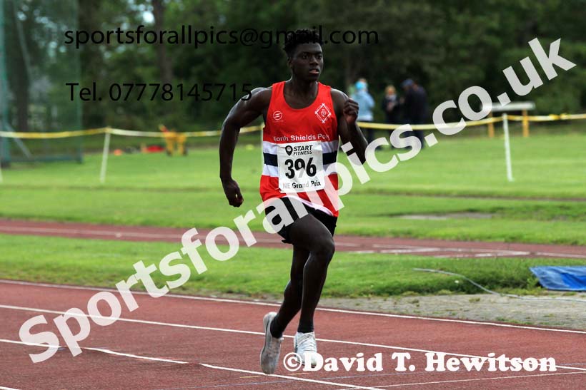 200 metres, 2023 NEGP 4 Monkton, Wed., July 12th.  Photo: David T. Hewitson/Sports for All Pics